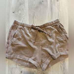 PINK Victoria's Secret tan Boyfriend Shorts NWT
